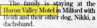 Huron Valley Motel - 1997 Mention